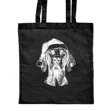 'German Shorthaired Pointer Wearing Santa Hat' Black Tote Bag (ZB00029348)