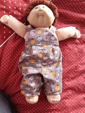 Homemade To Fit Cabbage Patch Doll Dungarees Pumpkins Fabric