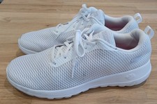 SKETCHERS LADIES GOGA MAX TRAINERS,  UK 7 / EU 40, WHITE, MESH UPPER, GOOD USED.