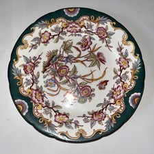 Antique vintage Sarreguemines "Minton " Faience Dessert side Plate green