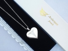 LADIES HEART SOS NECKLACE/PENDANT MEDICAL ALERT/STAINLESS STEEL TALISMAN. SILVER