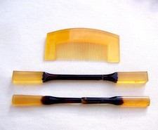 3 vintage Japanese Kanzashi hair ornaments Geisha hair comb pin (AAY)