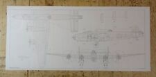 WW2 BRITISH Aircraft HANDLEY PAGE HALIFAX III Scale Design Plan c1944
