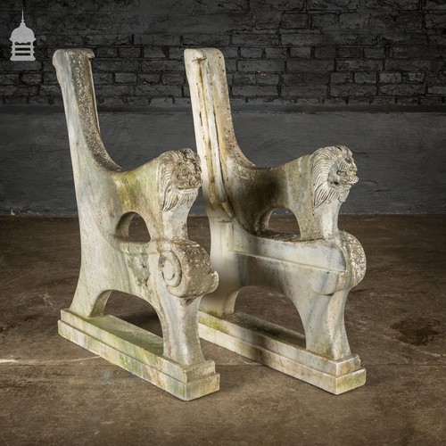Bench ends pair weathered - bench,