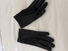 Ladies Black Leather & Mesh