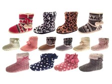 Womens Slipper Boots Knitted