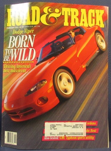 Road track magazine feb - &, 1992