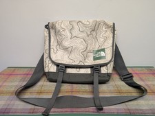 North Face Heavy Duty Messenger Bag Waterproof Coating Medium Topography