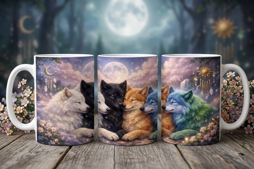 Loving wolf mug - tea, cup