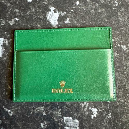 Rolex green leather card - leather,