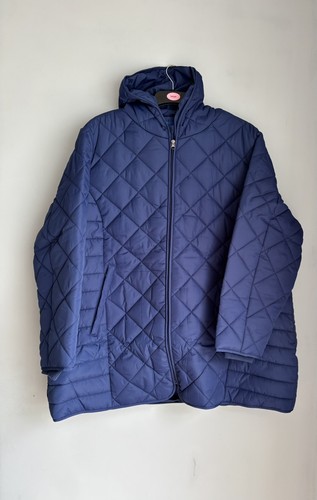 Ladies navy quilted padded - navy,
