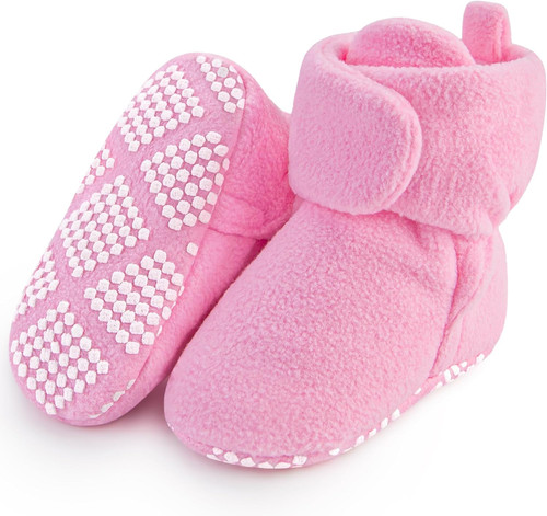 Fleece baby booties warm - baby, booties,