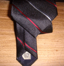 NEW MENS TIE BLACK WITH SILVER