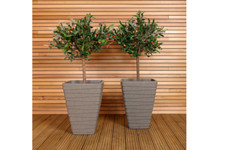 Pair of Tall Trojan Square Planters - grade B return RRP £49.99