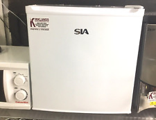 Sia White Mini Fridge With Ice Box Table Top 49 Litre Drinks Man Cave Freezer