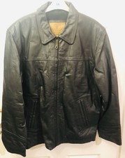 LEATHER JACKET MEN’S SIZE S BLACK CIRO CITTERIO ADJUSTABLE WAIST BAND VINTAGE
