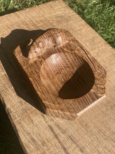 Mouseman pintray carved oak - pintray,