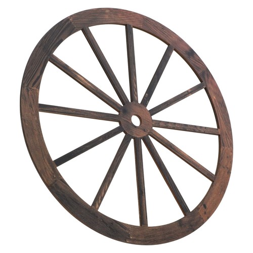 Rustic wooden wagon wheel - rustic,