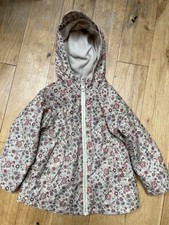 Zara girls waterproof, fleece lined coat, size 4-5, 110cm. Good, used condition