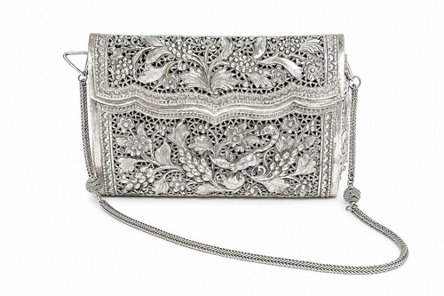 Antique sterling silver purse - antique,