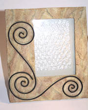 Photo frame 5 x 7 inch aperture -Stone look- unused