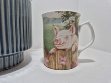 Fenton China Company Designed By Ann Blockley Pig Farmyard Bone China Mug Cup