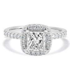 18 Karat White Gold Princess