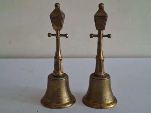 Pair brass plated victorian - brass,