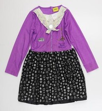 Girls Pink Polyester Blend Skater Dress Size 7-8 Years  Hook & Loop