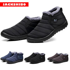 Mens Women Snow Ankle Winter Warm Boots Shoes Ladies Lined Waterproof Non-slip