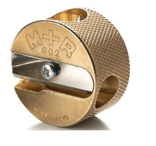 Brass pencil sharpener - +,