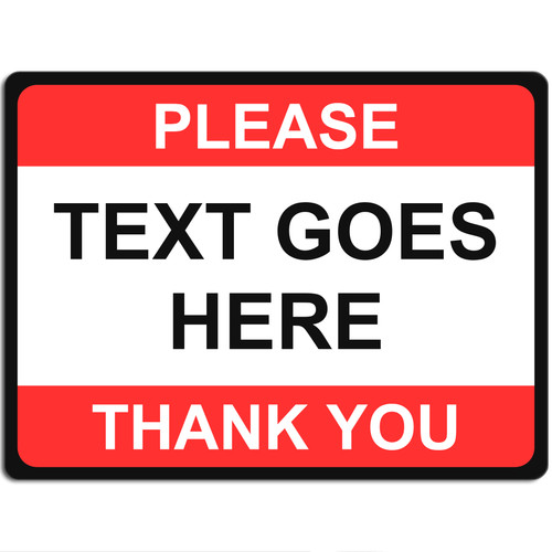 Polite courtesy notice metal - courtesy,