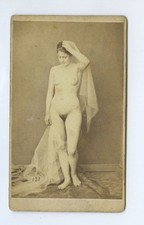 Nude Woman Studio Setting c1870s Small Photo #2