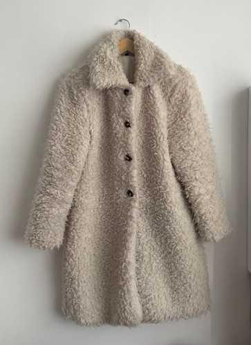 Beige teddy bear fur coat - teddy,