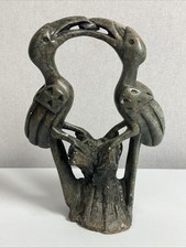 Carved Stone Hornbill Pair -