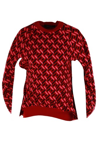 Versace red wool sweater 42 - versace,