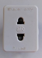 MK 2 Pin Shaver Plug Adapter To UK Socket Fused