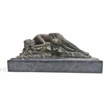 Art Nouveau Bronze Nude Marble
