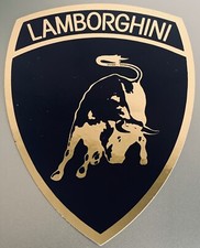 ORIGINAL 1990s AUTOMOBILI LAMBORGHINI LOGO PERIOD STICKER AUFKLEBER COUNTACH LP