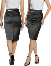 Ladies women black satin - women,