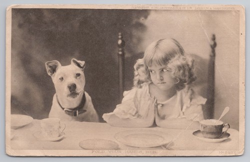 C1910s comic girl dog - comic,