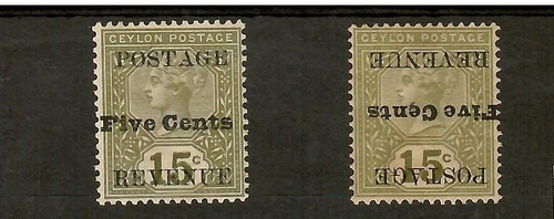 Ceylon sg233 233a the 1890 - sg233,