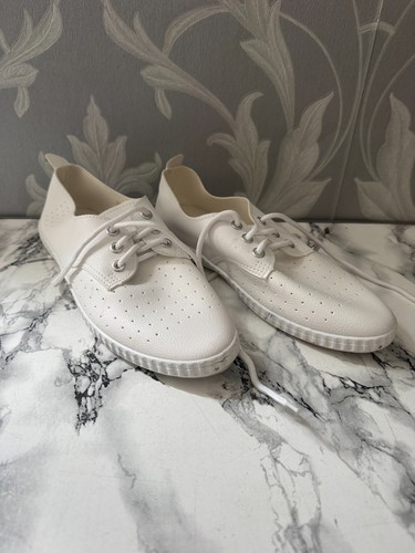 Ladies white faux - , leather