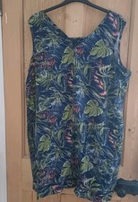 NEXT ladies Blue Leaf Print