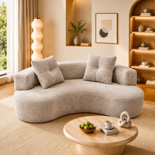 Sofa cloud curved boucle - sofa,