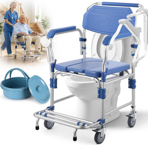 Bedside commode wheelchair - commode,