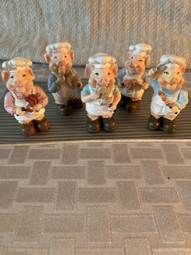 Chef pigs ornament set 5 - pigs,