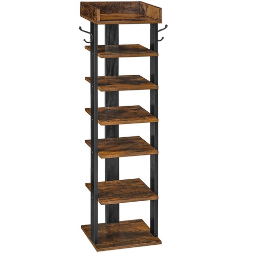 7tier vertical wooden - wooden, shoe