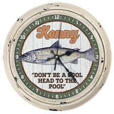 Personalised Wall Clock Salmon