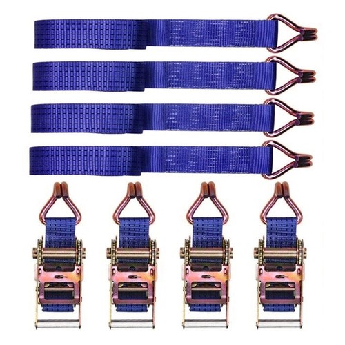 Blue car trailer tie down - tie,